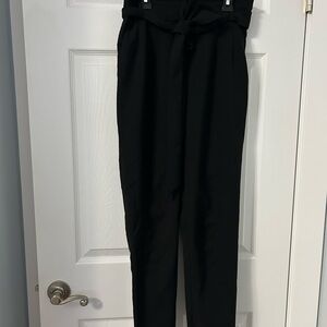 Dynamite Black Tie-Waist Trousers